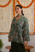 Festive Green Zari Kurta Sharara Set
