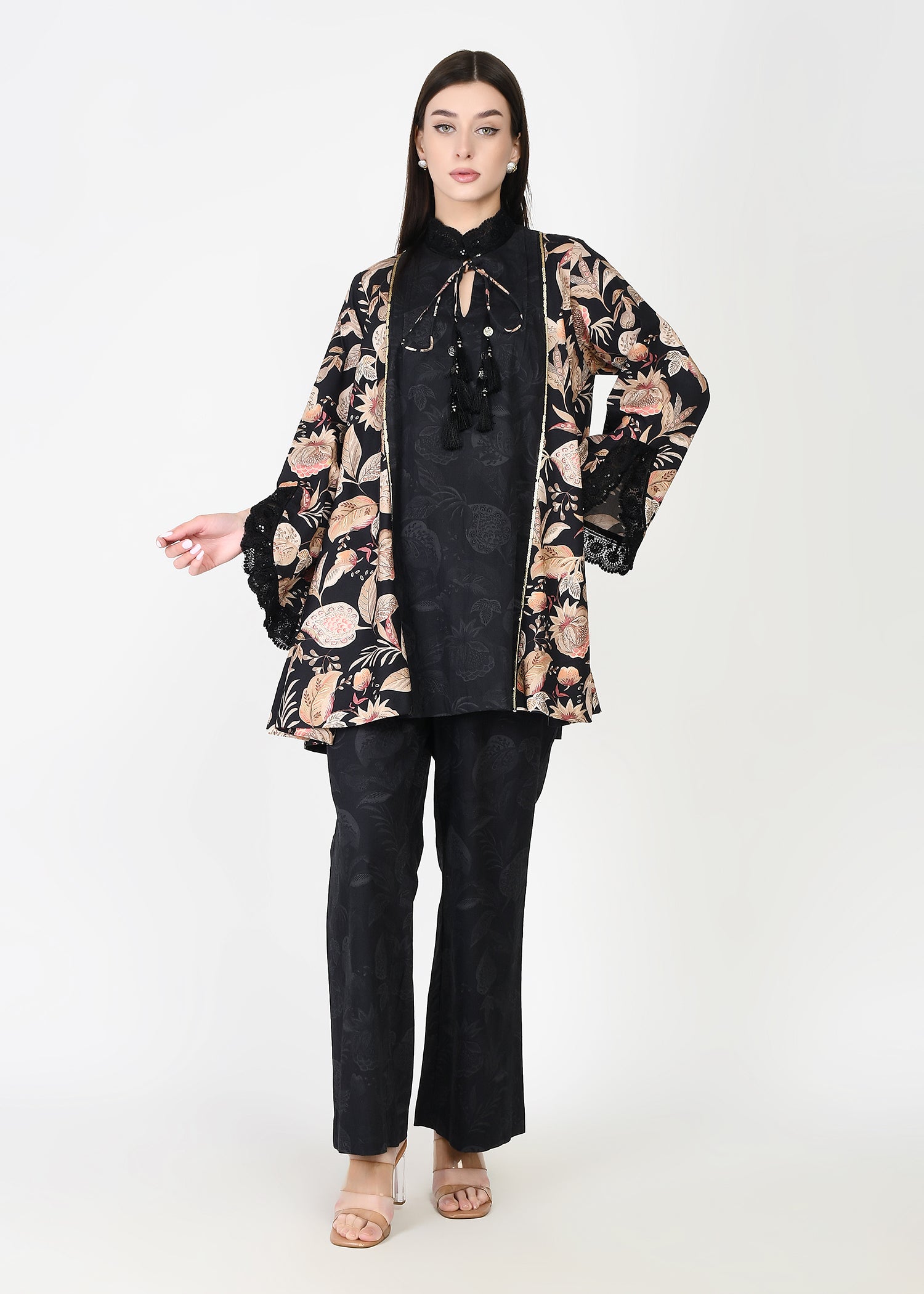 Taapsi Black Winter Coord Set