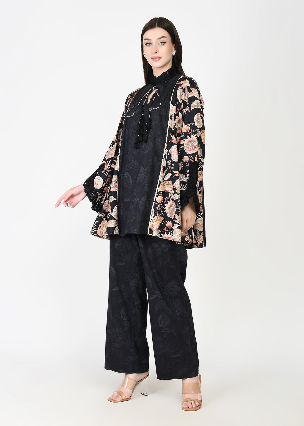Taapsi Black Corduroy Coord Set