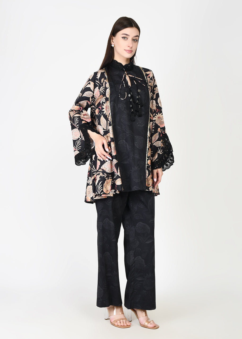 Taapsi Black Corduroy Coord Set