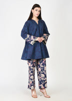 Taapsi Blue Corduroy Coord Set