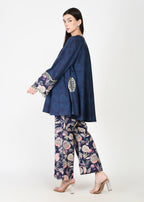 Taapsi Blue Corduroy Coord Set