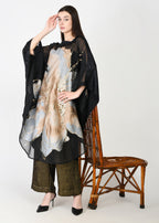 Powder Blue & Black Three-Piece Kaftan Set