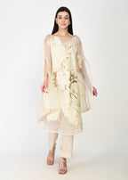 Vanilla Gold Opulent Three-Piece Kaftan Set