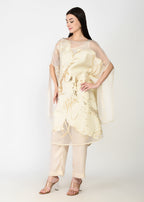 Vanilla Gold Opulent Three-Piece Kaftan Set