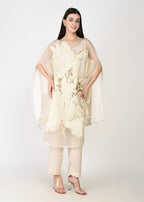 Vanilla Gold Opulent Three-Piece Kaftan Set