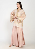 Luxe Powder Pink & Gold Sharara Coord Set