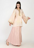 Luxe Powder Pink & Gold Sharara Coord Set