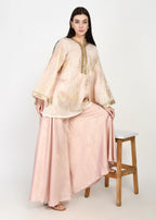 Luxe Powder Pink & Gold Sharara Coord Set
