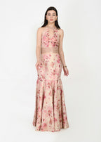 Blush Rose Couture Crop-top Skirt Set