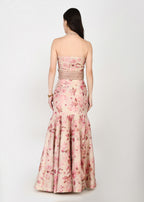 Blush Rose Couture Crop-top Skirt Set