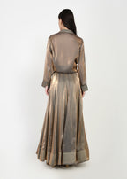 Moonlit Gold Indo-Western Shirt & Skirt Ensemble