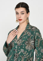 Festive Green Zari Kurta Sharara Set