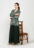 Festive Green Zari Kurta Sharara Set