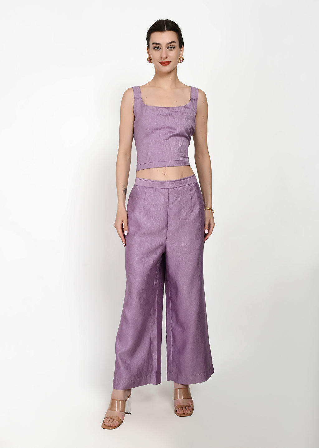 Lavender Orchid Jacket Kurta Set