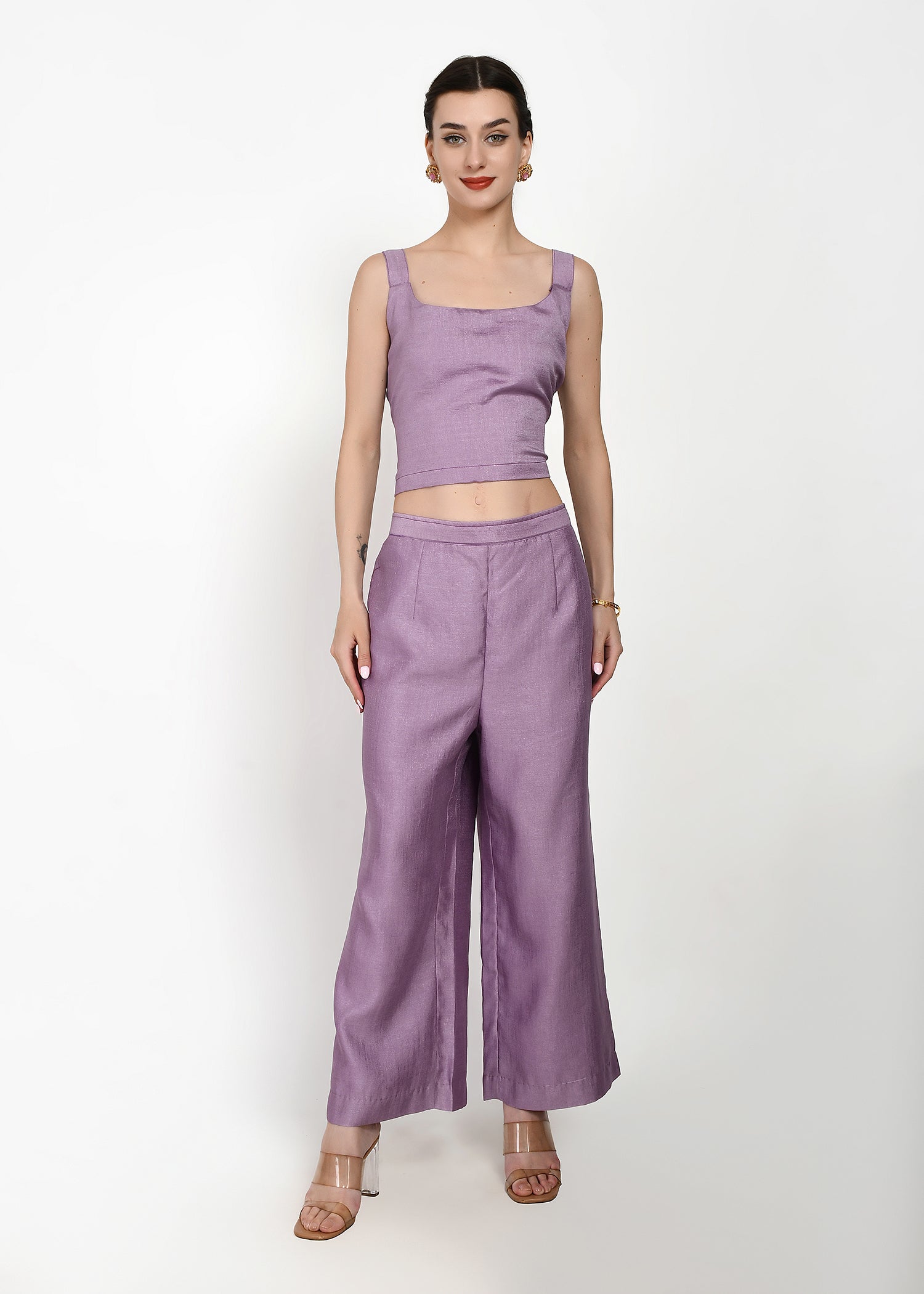 Lavender Orchid Jacket Kurta Set