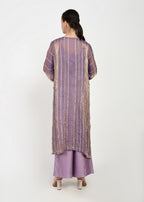 Lavender Orchid Jacket Kurta Set