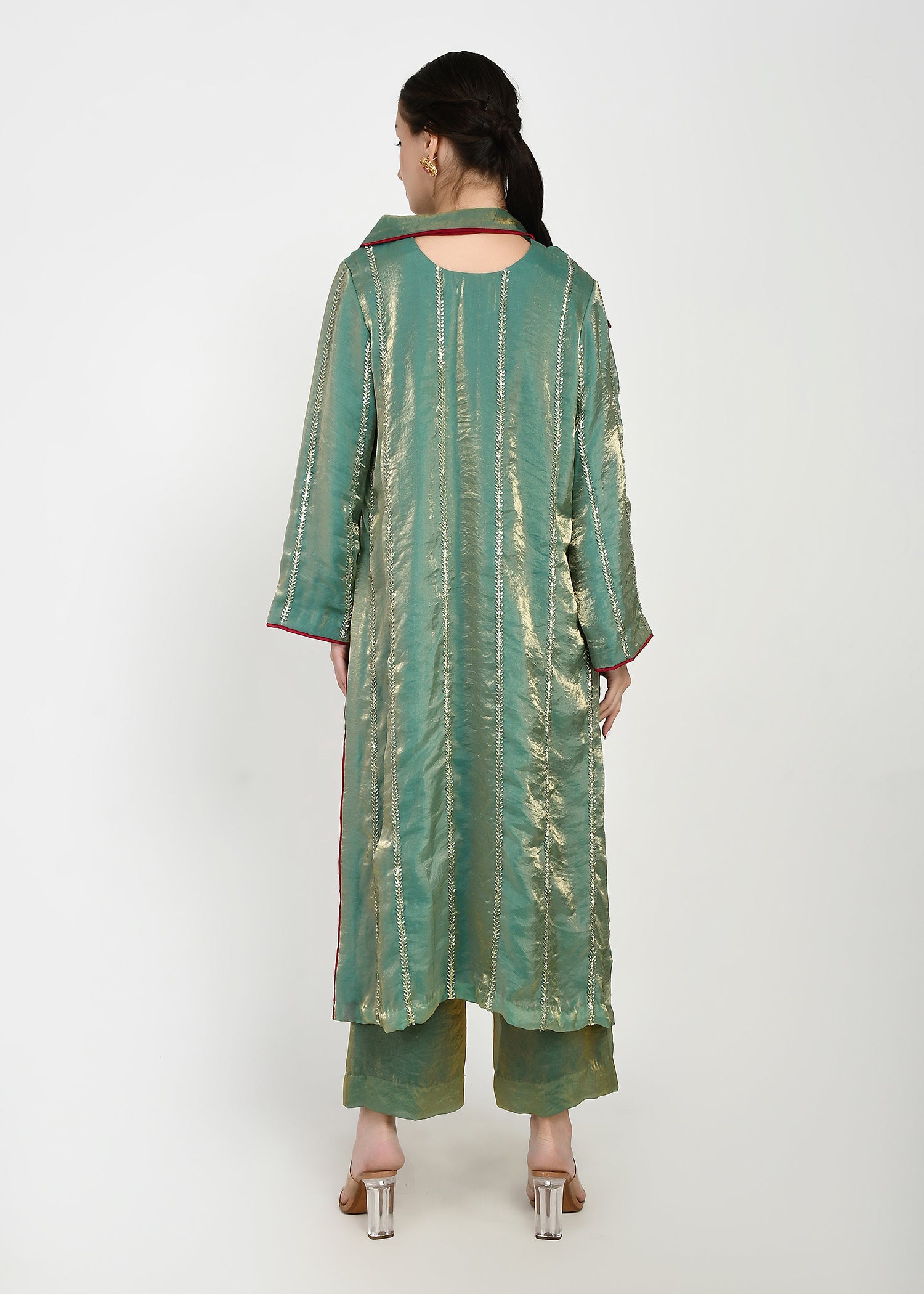 Noor-e-Mint Glam Bow Kurta Set