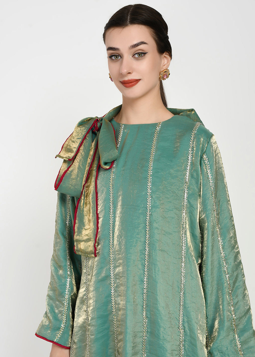 Noor-e-Mint Glam Bow Kurta Set