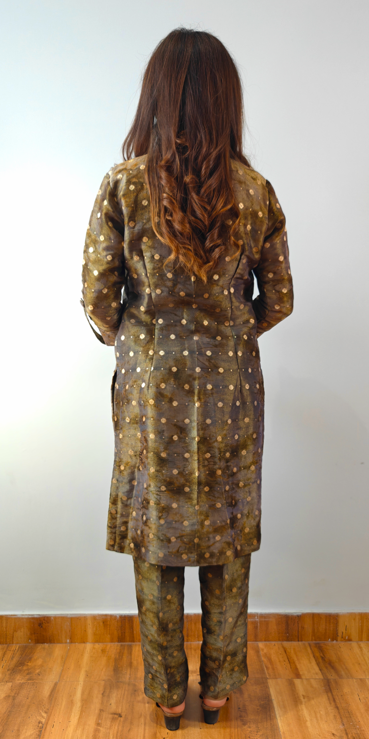 Olive Dusk Blazer-Style Kurta & Pants Set