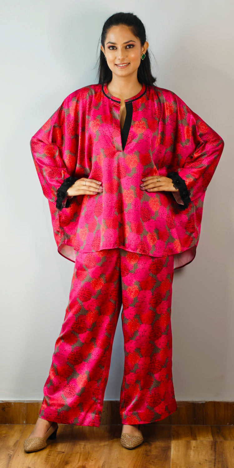 Fuschia Gardenia Coord Set