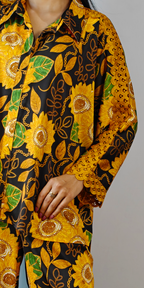 Yellow Black Botanical Coord Set