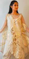 Vanilla Gold Opulent Three-Piece Kaftan Set