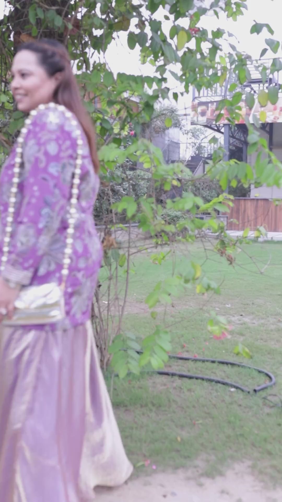 Festive Purple Zari Kurta Sharara Set