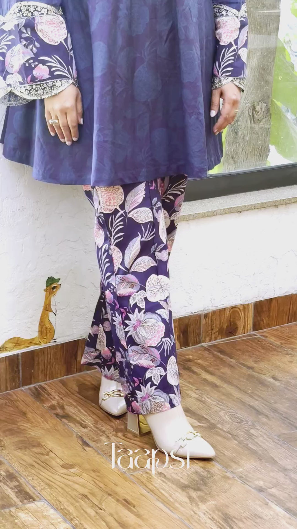 Taapsi Blue Winter Coord Set