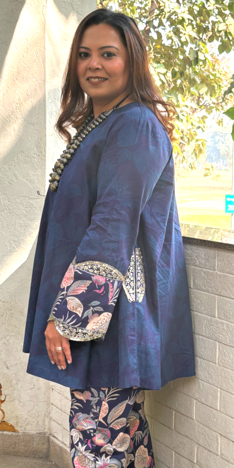 Taapsi Blue Winter Coord Set