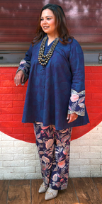 Taapsi Blue Winter Coord Set