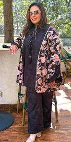 Taapsi Black Winter Coord Set